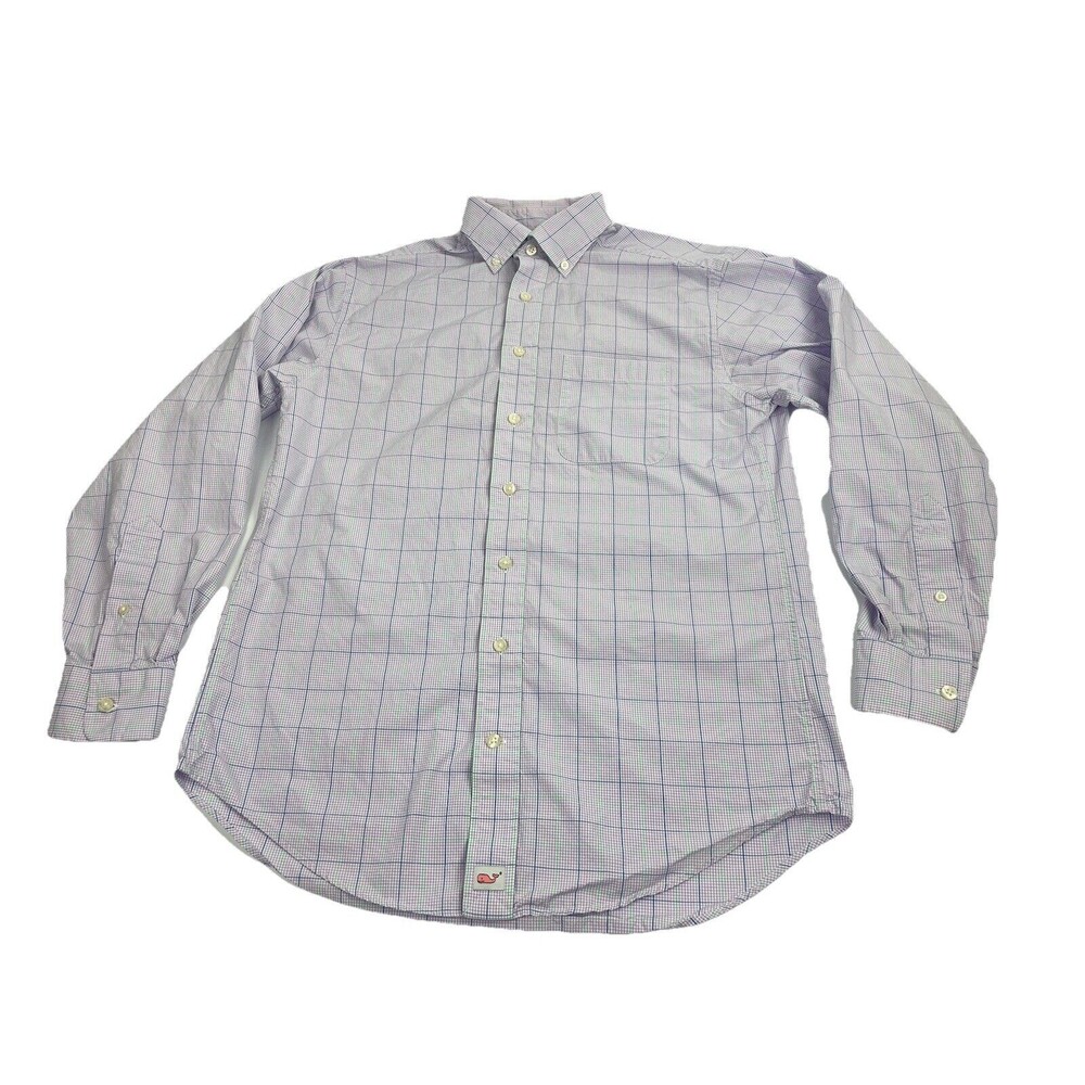 Vineyard Vines Murray Shirt Long Sleeve Purple Blue by Shep & Ian Men’s Size S